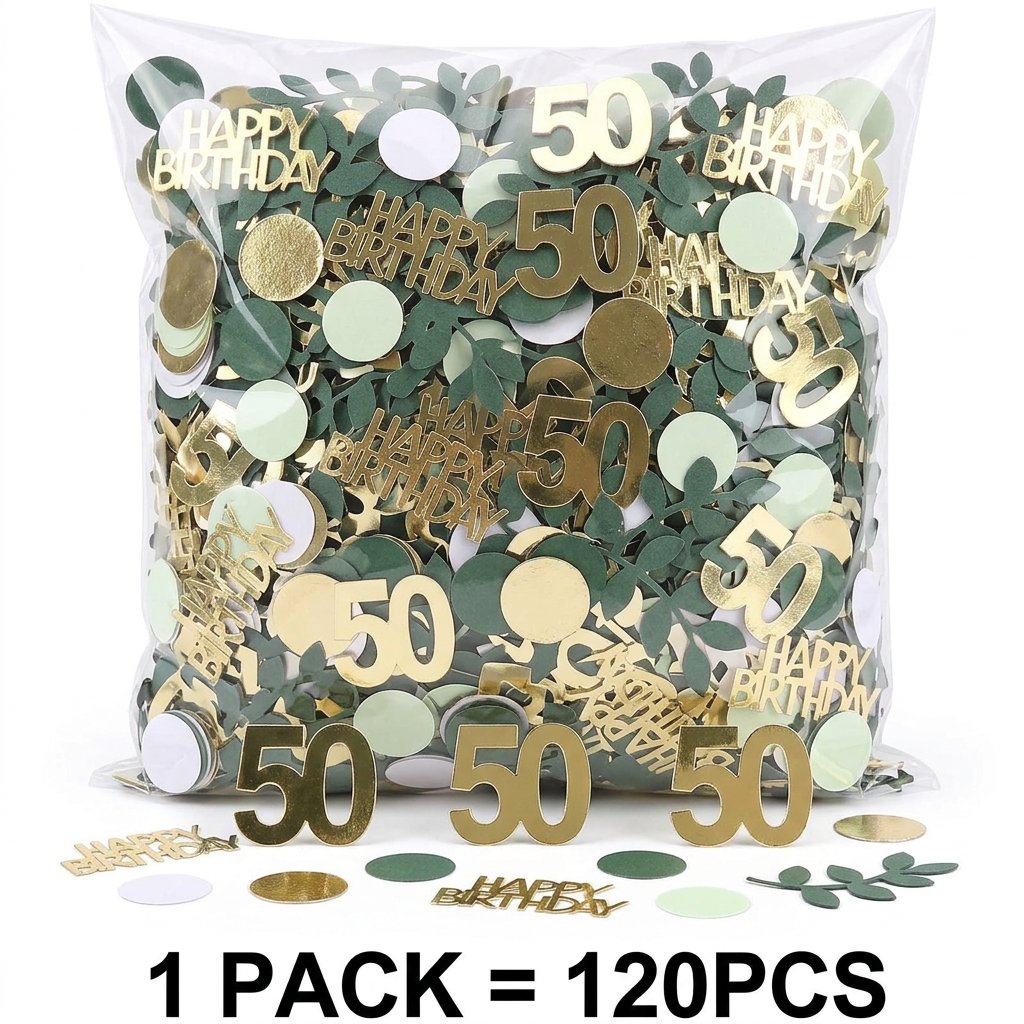 120 Gold Number Birthday Confe - Table Number Gold recension och pris
