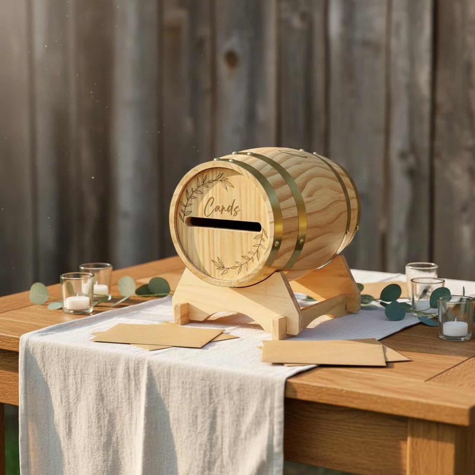 Large Wooden Card Box with Slo - Wedding Card Box recension och pris