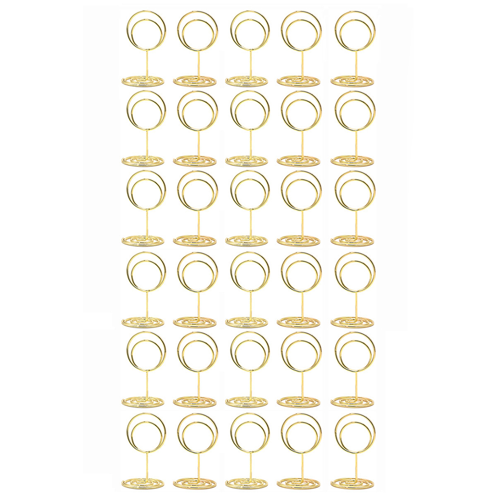 30 Pack Round Table Card Holde - Table Number Gold recension och pris