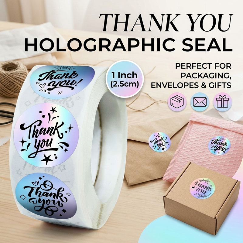 Laser Thank You Stickers Holog - Wedding Envelopes recension och pris