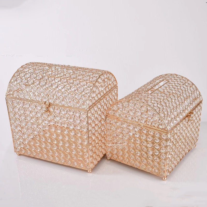 Wedding Card Box Gold Crystal  - Wedding Card Box recension och pris