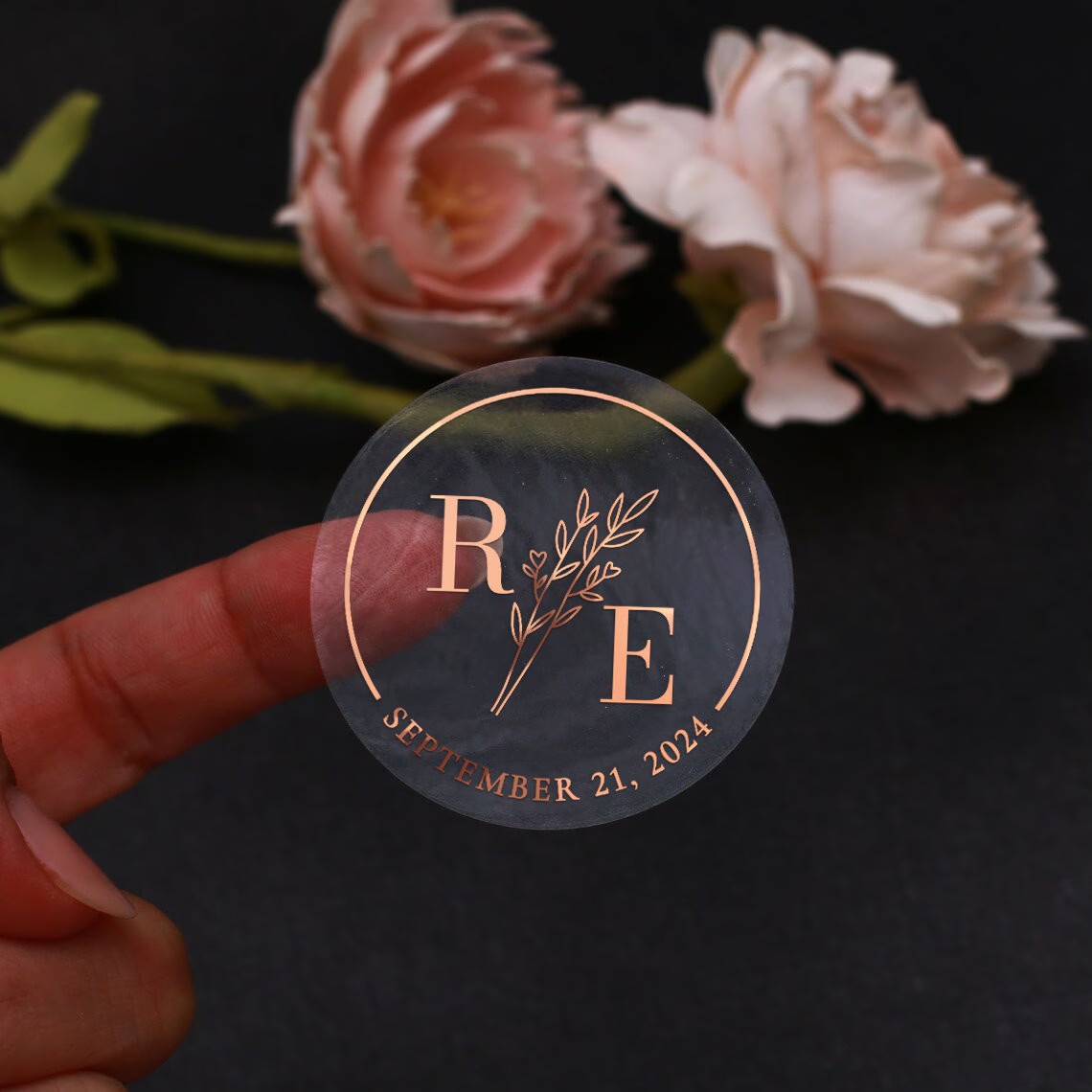 Clear Botanical Wedding Sticke - Wedding Envelopes recension och pris