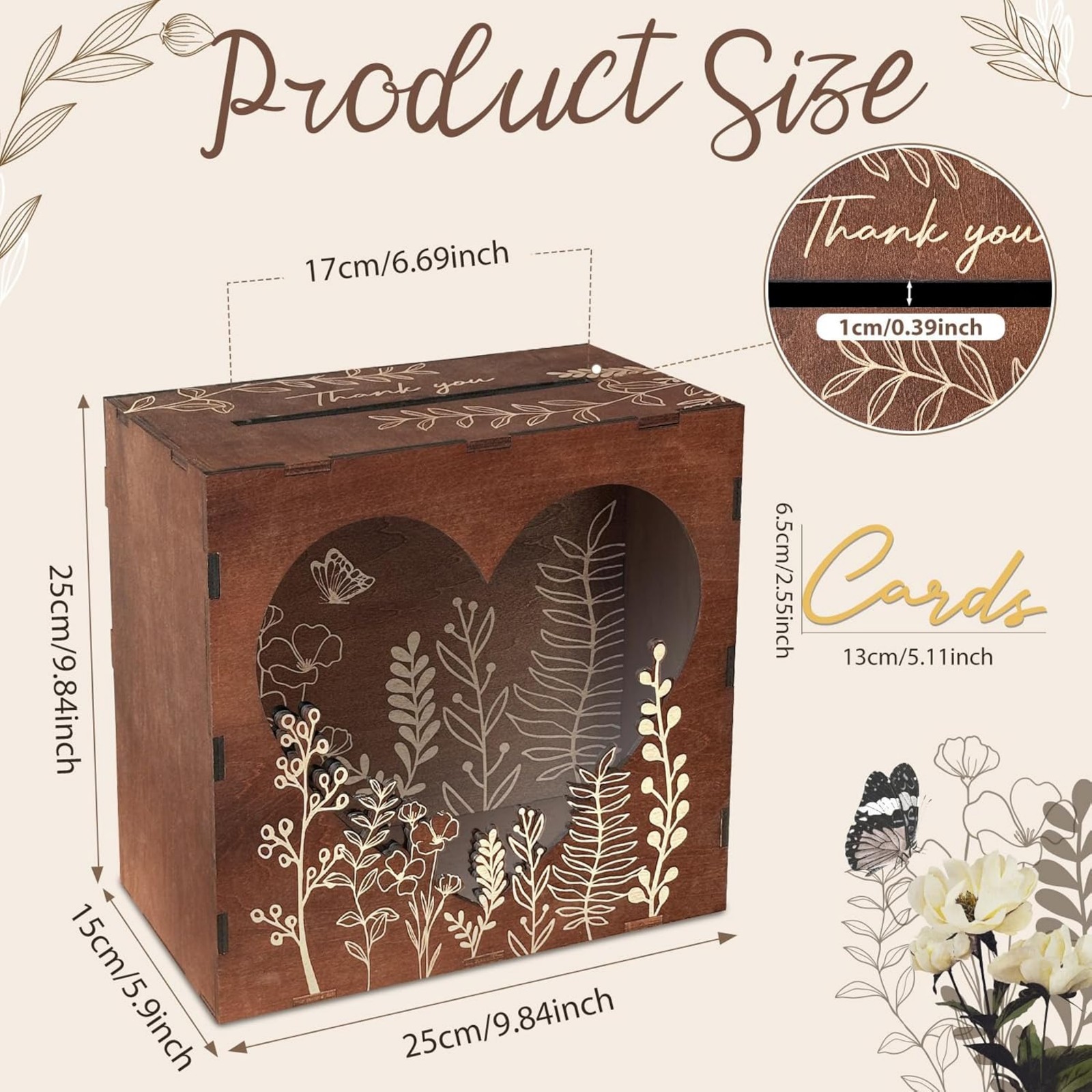 Brown Wedding Card Box for Rec - Wedding Card Box recension och pris