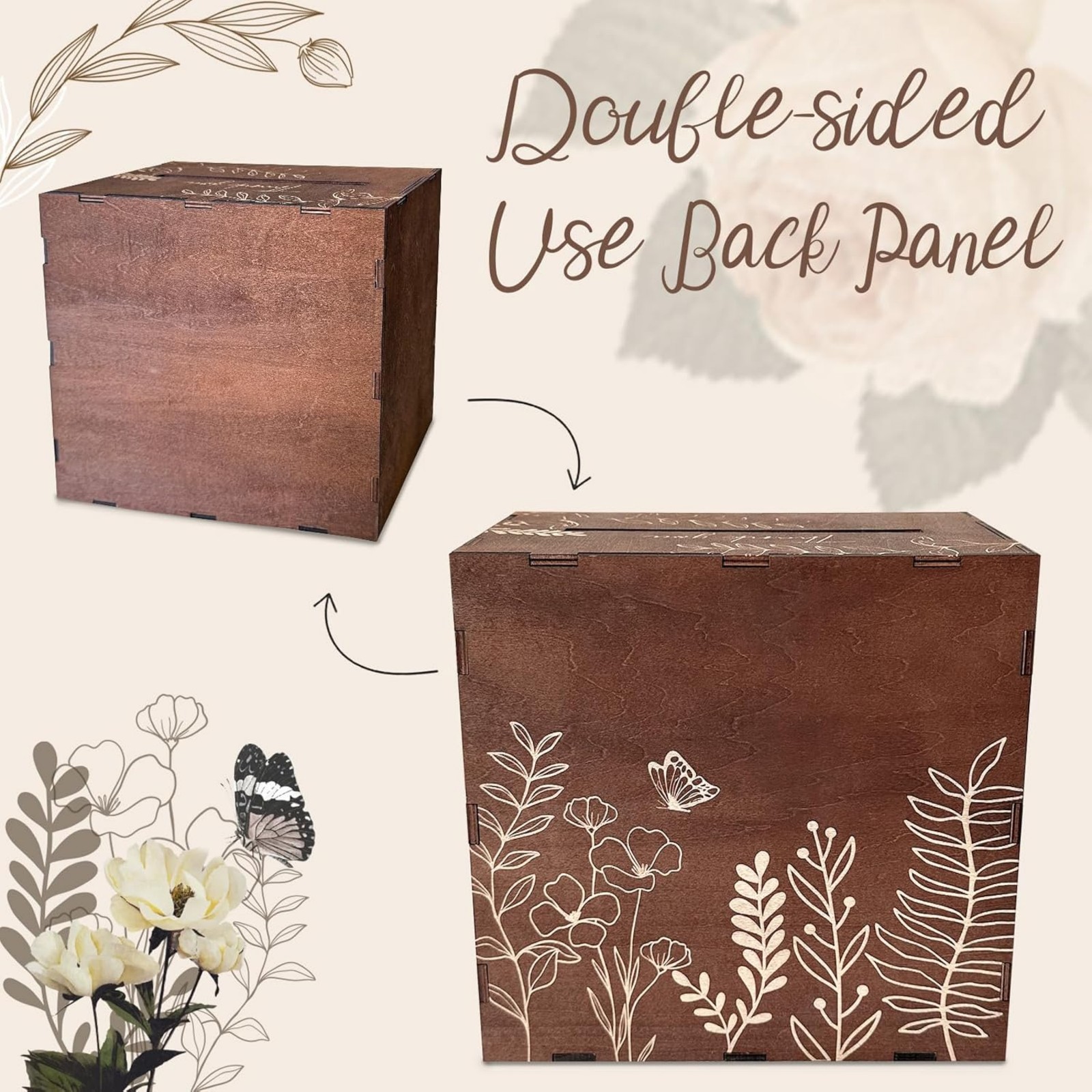 Brown Wedding Card Box for Rec - Wedding Card Box recension och pris